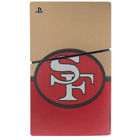 NFL San Francisco 49ers Vintage PS5 Slim Digital Edition Bundle Skin
