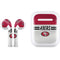 NFL San Francisco 49ers White Striped Apple AirPods Skin