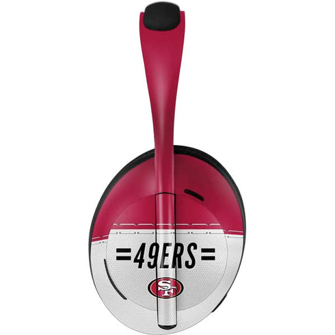 NFL San Francisco 49ers White Striped Bose Noise Cancelling Headphones 700 Skin