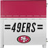 NFL San Francisco 49ers White Striped Corsair 4000D Tempered Glass Mid-Tower ATX Case Skin