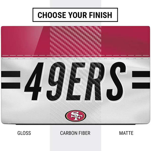 NFL San Francisco 49ers White Striped Dell Vostro Skin