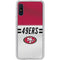 NFL San Francisco 49ers White Striped Galaxy A10e Clear Case