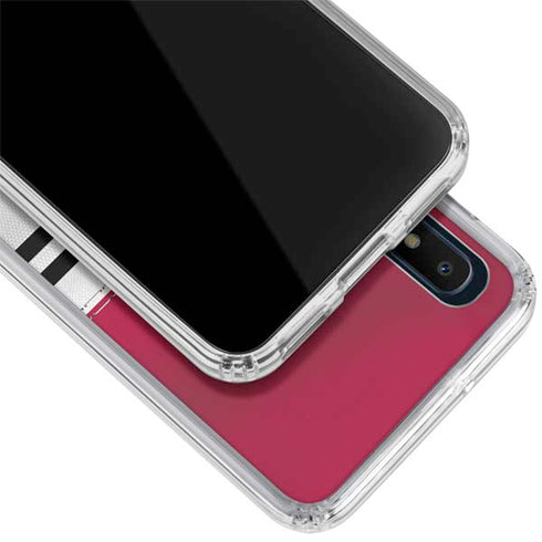 NFL San Francisco 49ers White Striped Galaxy A10e Clear Case