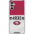 NFL San Francisco 49ers White Striped Galaxy A13 5G Clear Case