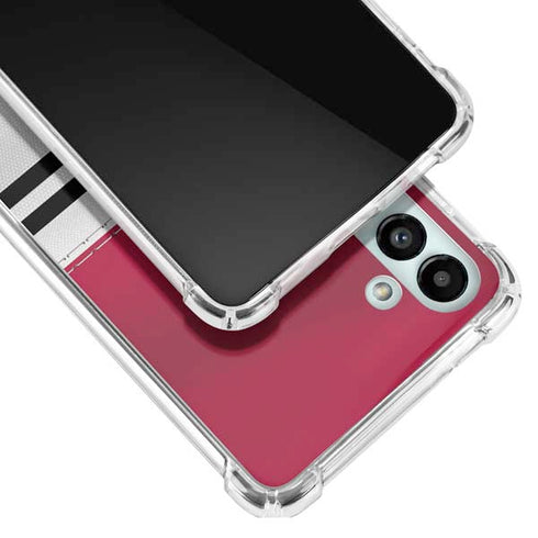 NFL San Francisco 49ers White Striped Galaxy A13 5G Clear Case