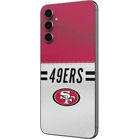 NFL San Francisco 49ers White Striped Galaxy A14 5G Skin