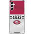 NFL San Francisco 49ers White Striped Galaxy A15 5G Clear Case