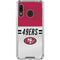NFL San Francisco 49ers White Striped Galaxy A30 Clear Case