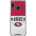 NFL San Francisco 49ers White Striped Galaxy A30 Clear Case