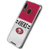 NFL San Francisco 49ers White Striped Galaxy A30 Clear Case