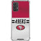 NFL San Francisco 49ers White Striped Galaxy A32 5G Clear Case