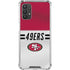 NFL San Francisco 49ers White Striped Galaxy A32 5G Clear Case