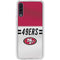 NFL San Francisco 49ers White Striped Galaxy A50 Clear Case