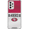 NFL San Francisco 49ers White Striped Galaxy A53 5G Clear Case