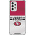 NFL San Francisco 49ers White Striped Galaxy A53 5G Clear Case