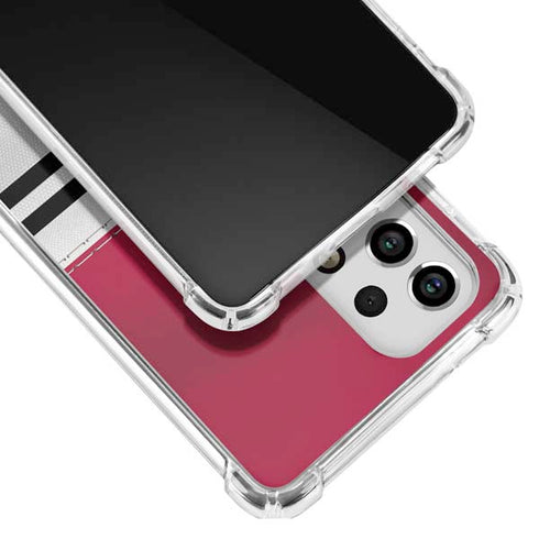 NFL San Francisco 49ers White Striped Galaxy A53 5G Clear Case