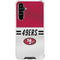 NFL San Francisco 49ers White Striped Galaxy A54 5G Clear Case