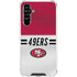 NFL San Francisco 49ers White Striped Galaxy A54 5G Clear Case