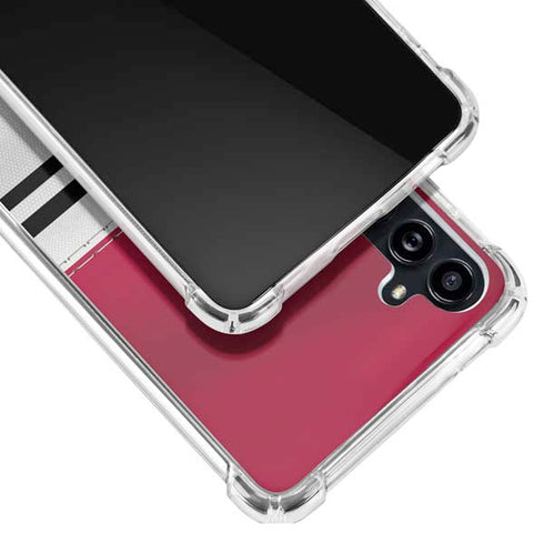 NFL San Francisco 49ers White Striped Galaxy A54 5G Clear Case