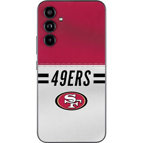 NFL San Francisco 49ers White Striped Galaxy A54 5G Skin