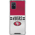 NFL San Francisco 49ers White Striped Galaxy A71 5G Clear Case