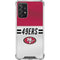NFL San Francisco 49ers White Striped Galaxy A72 5G Clear Case