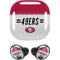 NFL San Francisco 49ers White Striped Galaxy Buds Pro Skin