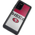 NFL San Francisco 49ers White Striped Galaxy Note20 5G Waterproof Case
