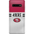 NFL San Francisco 49ers White Striped Galaxy S10 Plus Skin