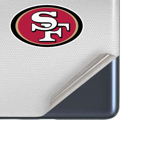 NFL San Francisco 49ers White Striped Galaxy S20 Fan Edition Skin