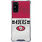 NFL San Francisco 49ers White Striped Galaxy S20 FE Clear Case