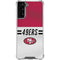 NFL San Francisco 49ers White Striped Galaxy S21 FE Clear Case