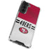 NFL San Francisco 49ers White Striped Galaxy S21 FE Clear Case