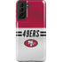 NFL San Francisco 49ers White Striped Galaxy S21 FE Pro Case