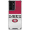 NFL San Francisco 49ers White Striped Galaxy S21 Ultra 5G Clear Case