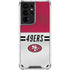 NFL San Francisco 49ers White Striped Galaxy S21 Ultra 5G Clear Case