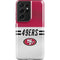 NFL San Francisco 49ers White Striped Galaxy S21 Ultra 5G Pro Case