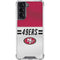 NFL San Francisco 49ers White Striped Galaxy S22 Clear Case