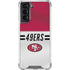 NFL San Francisco 49ers White Striped Galaxy S22 Clear Case