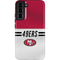 NFL San Francisco 49ers White Striped Galaxy S22 Plus Pro Case