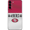 NFL San Francisco 49ers White Striped Galaxy S22 Plus Skin