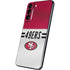 NFL San Francisco 49ers White Striped Galaxy S22 Plus Skin