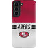 NFL San Francisco 49ers White Striped Galaxy S22 Pro Case