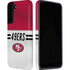 NFL San Francisco 49ers White Striped Galaxy S22 Pro Case