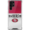 NFL San Francisco 49ers White Striped Galaxy S22 Ultra Clear Case