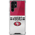 NFL San Francisco 49ers White Striped Galaxy S22 Ultra Clear Case
