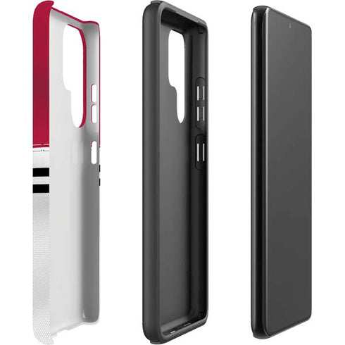 NFL San Francisco 49ers White Striped Galaxy S22 Ultra Pro Case