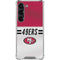 NFL San Francisco 49ers White Striped Galaxy S23 Clear Case