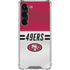 NFL San Francisco 49ers White Striped Galaxy S23 Clear Case