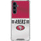 NFL San Francisco 49ers White Striped Galaxy S23 FE Clear Case